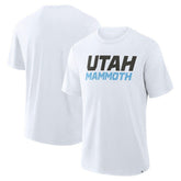 NHL White Utah Mammoth Fanatics Wordmark Stadium Slub T-Shirt