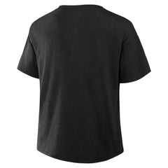 NHL Black Utah Mammoth Fanatics Women's Combo Stadium Slub Boxy T-Shirt