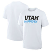 NHL White Utah Mammoth Fanatics Wordmark Legacy T-Shirt
