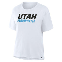 NHL White Utah Mammoth Fanatics Women's Wordmark Legacy T-Shirt