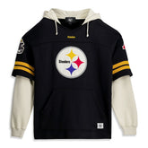 '47 Big & Tall Split Zone Cornerback V-Neck Hoodie - Pittsburgh Steelers
