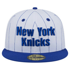 NBA New York Knicks Wordmark Pinstripe 59FIFTY Fitted Hat