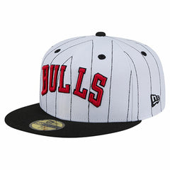NBA Chicago Bulls Wordmark Pinstripe 59FIFTY Fitted Hat