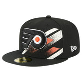 NHL Black Philadelphia Flyers New Era Faded Lines 59FIFTY Fitted Hat
