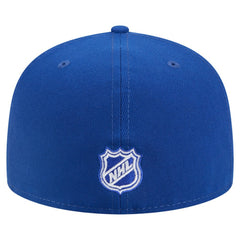 NHL Blue New York Rangers New Era Faded Lines 59FIFTY Fitted Hat