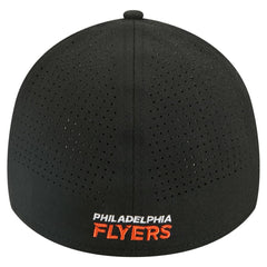 NHL Black Philadelphia Flyers New Era 39THIRTY A-Frame Perforated Flex Hat
