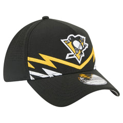NHL Black Pittsburgh Penguins New Era 39THIRTY A-Frame Perforated Flex Hat