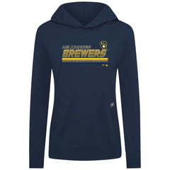 MLB Milwaukee Brewers Levelwear Women's Relay Breaker Pullover Hoodie