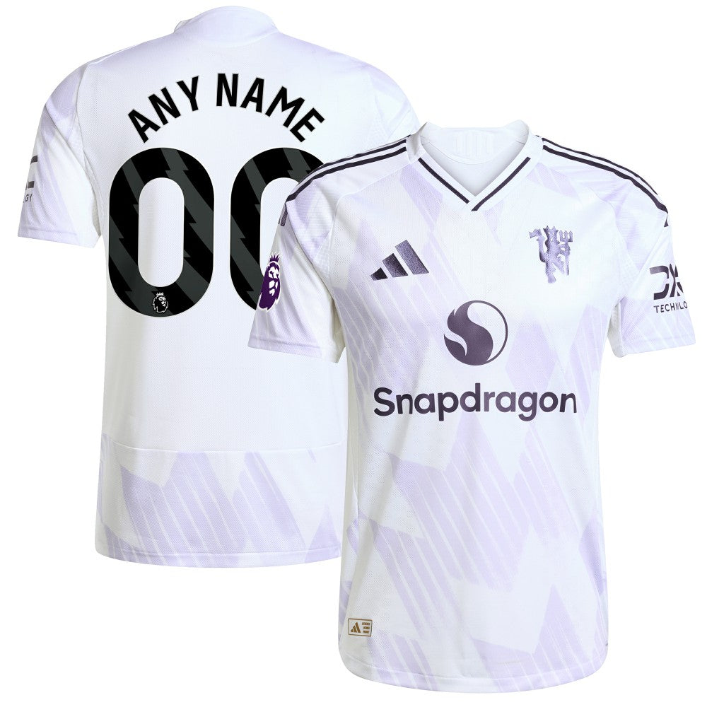 Manchester United 2025/26 Away Custom Jersey - Adidas White