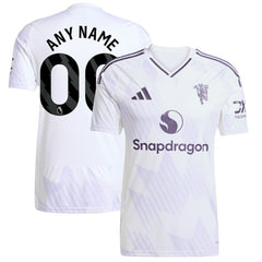 Manchester United 2025/26 Away Replica Custom Jersey - Adidas White