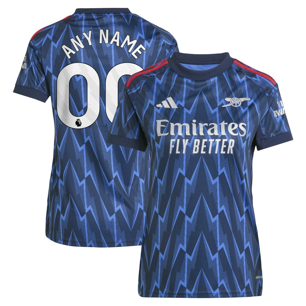 Arsenal Women's 2025/26 Away Replica Custom Jersey - Adidas Blue