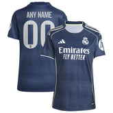 Real Madrid Women's 2025/26 Away Replica Custom Jersey - Adidas Blue