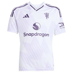 Manchester United Youth 2025/26 Away Replica Custom Jersey - Adidas White