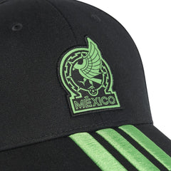 Mexico National Team Unisex FIFA x World Cup 2026 3 Stripes Baseball Adjustable Hat - Adidas Black