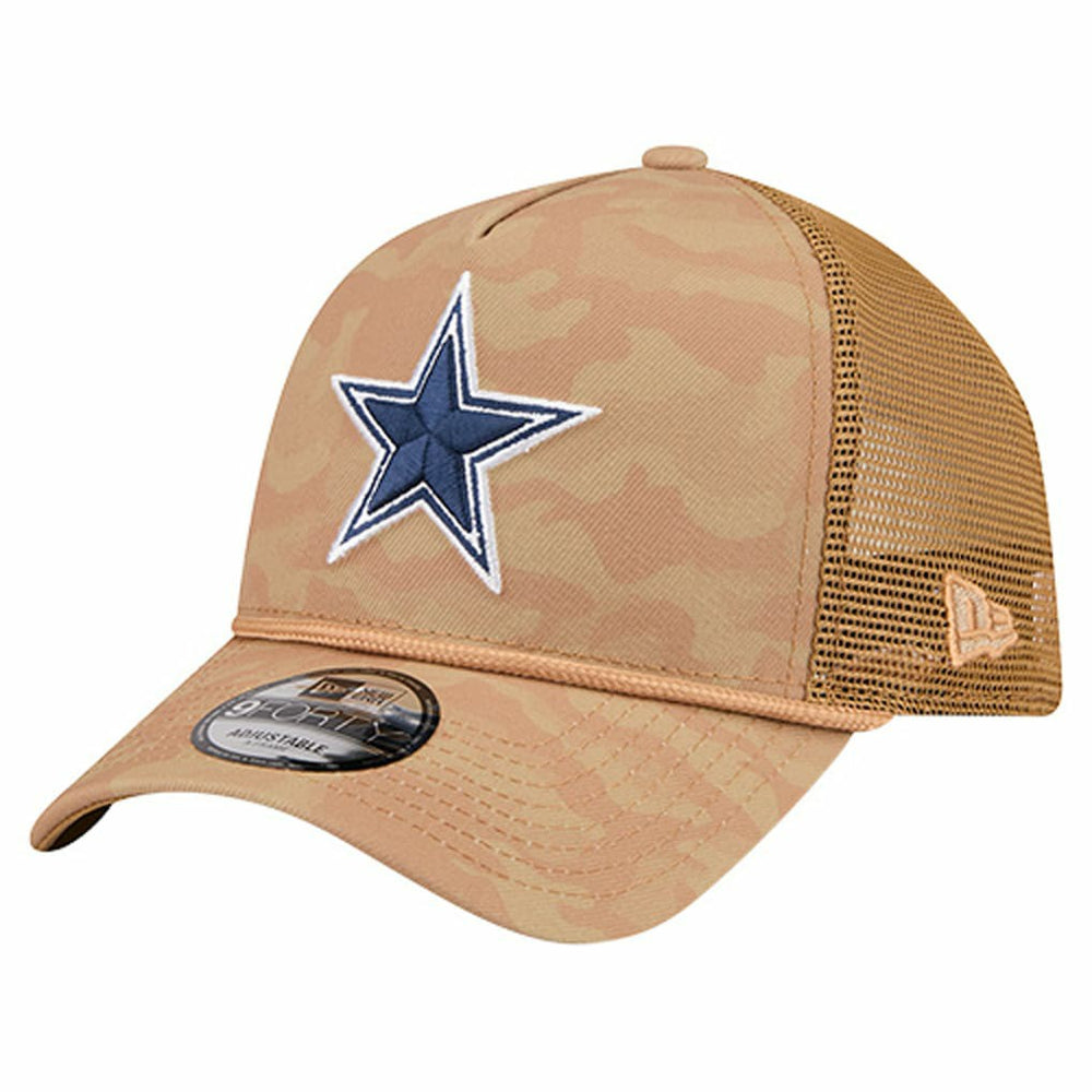 Wheat Camo 9FORTY Trucker Adjustable Hat - Dallas Cowboys