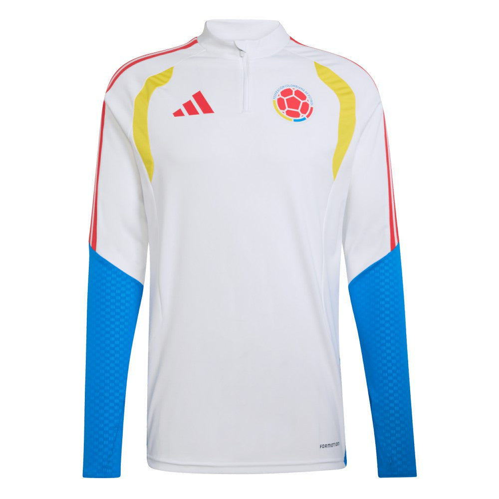 Colombia National Team FIFA x World Cup 2026 Tiro Quarter-Zip Training Top - Adidas White