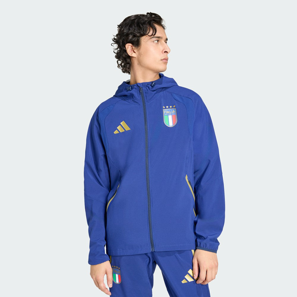 Italy National Team FIFA x World Cup 2026 Full-Zip Travel Windbreaker Jacket - Adidas Blue