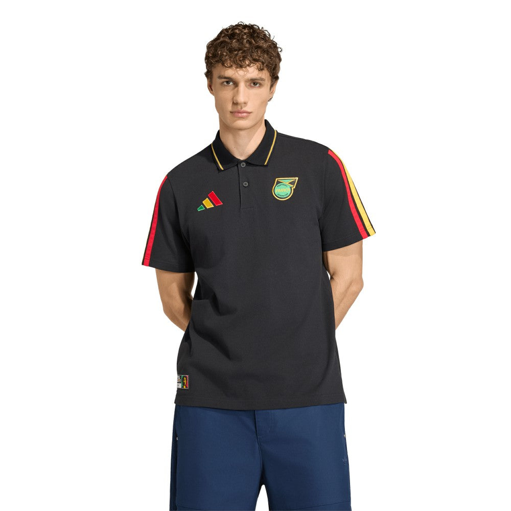 Jamaica National Team Alphaskin Polo - Adidas Black