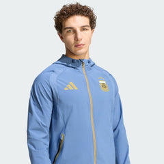 Argentina National Team FIFA x World Cup Tiro Travel Raglan Full-Zip Windbreaker Hoodie - Adidas Blue