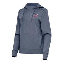 MLB Miami Marlins Antigua Women's Justice Stars and Stripes Team Logo Pullover Hoodie