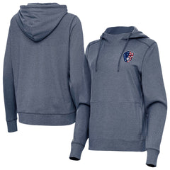 MLB Milwaukee Brewers Antigua Women's Justice Stars and Stripes Team Logo Pullover Hoodie