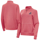 MLB Arizona Diamondbacks Antigua Women's Crush Stars and Stripes Team Logo Quarter-Zip Pullover Top