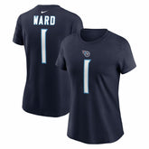 Cameron Ward Women's Name & Number T-Shirt - Tennessee Titans