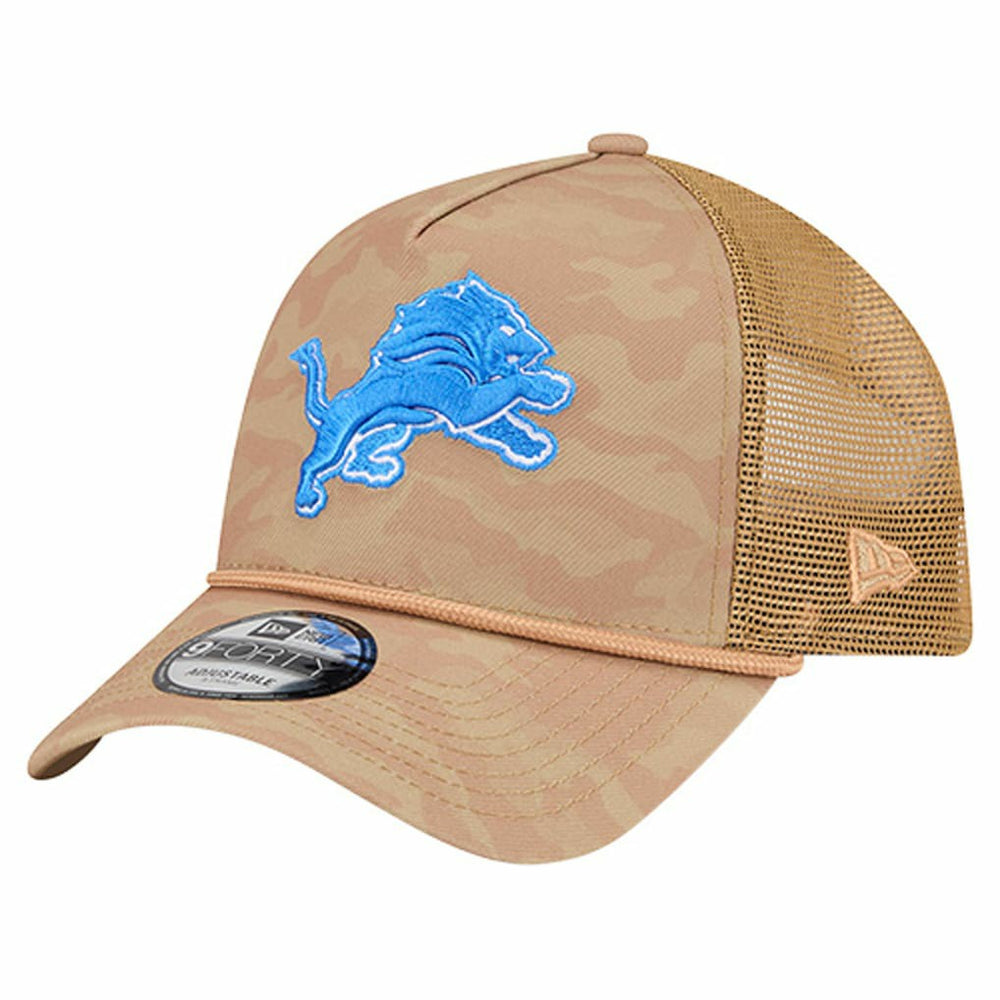 Wheat Camo 9FORTY Adjustable Hat - Detroit Lions