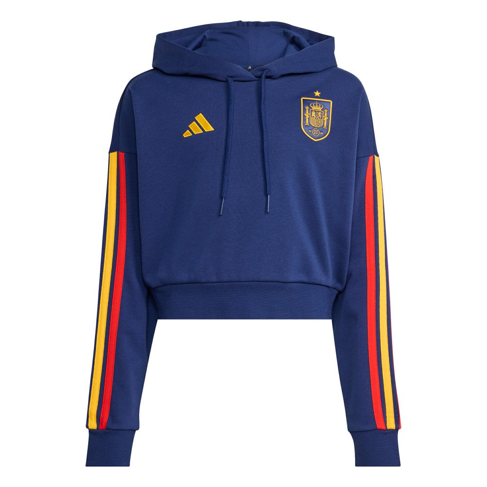 Spain National Team Women's FIFA x World Cup Alphaskin Cropped Hoodie - Adidas Navy
