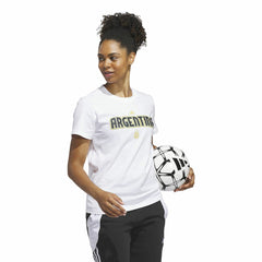 Argentina National Team Women's Jersey Hook T-Shirt - Adidas White