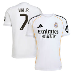Vini Jr. Real Madrid 2025/26 Home Replica Jersey - Adidas White