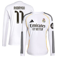 Rodrygo Real Madrid 2025/26 Home Replica Jersey - Adidas White