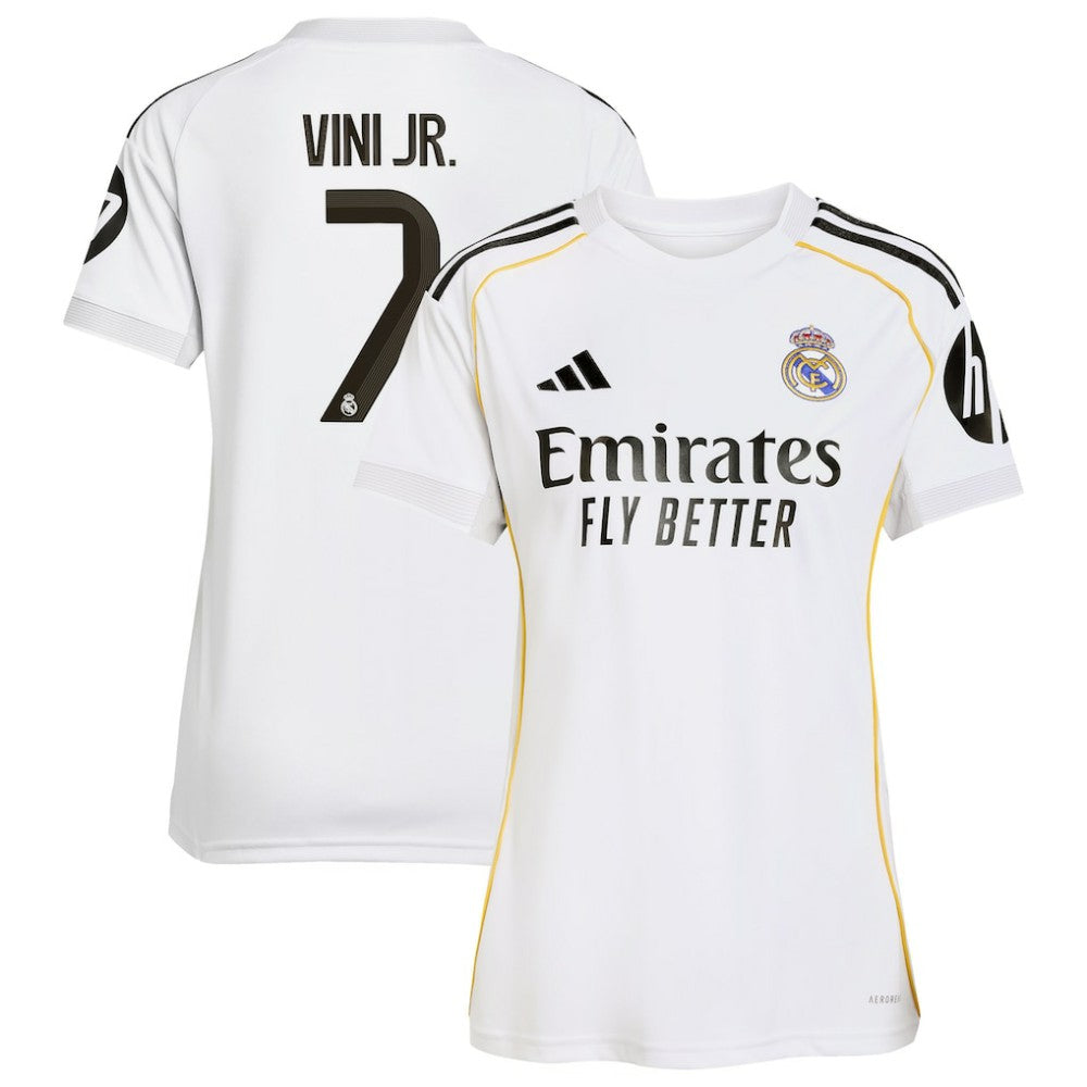 Vini Jr. Real Madrid Women's 2025/26 Home Replica Jersey - Adidas White
