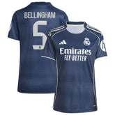 Jude Bellingham Real Madrid Women's 2025/26 Away Replica Player Jersey - Adidas Blue