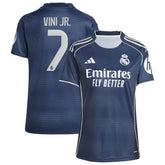 Vini Jr. Real Madrid Women's 2025/26 Away Replica Player Jersey - Adidas Blue