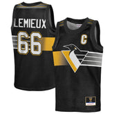 NHL Black Mario Lemieux Pittsburgh Penguins Mitchell & Ness Youth Maxxed Out Fashion Basketball Jersey