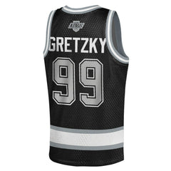 NHL Black Wayne Gretzky Los Angeles Kings Mitchell & Ness Youth Maxxed Out Fashion Basketball Jersey