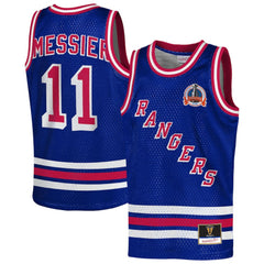 NHL Blue Mark Messier New York Rangers Mitchell & Ness Youth Maxxed Out Fashion Basketball Jersey