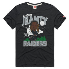 Ashton Jeanty Homage Unisex Caricature Player Graphic Tri-Blend T-Shirt - Las Vegas Raiders
