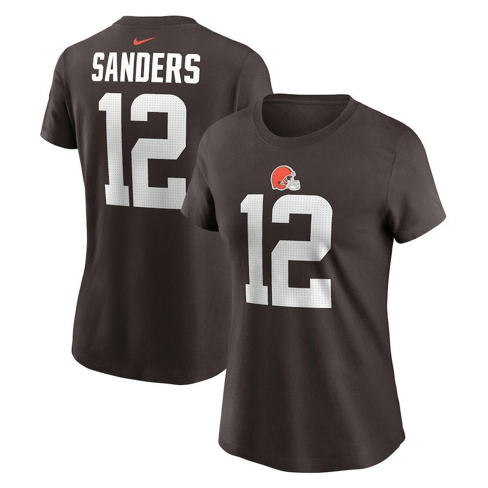 Shedeur Sanders Women's 2025 NFL Draft Name & Number T-Shirt - Cleveland Browns