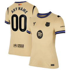 Barcelona Women's 2025/26 Away Stadium Replica Custom Jersey - Nike Gold