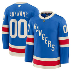 NHL Blue New York Rangers Fanatics Centennial Premium Custom Jersey