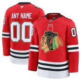 NHL Red Chicago Blackhawks Fanatics Centennial Premium Custom Jersey