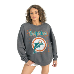 Gameday Couture Women's Ready to Rumble Premium Fleece Pullover Sweatshirt - Miami Dolphins