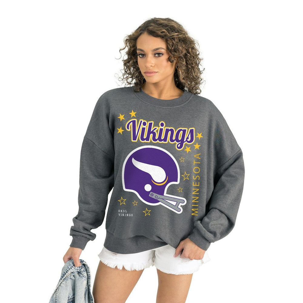 Gameday Couture Women's Ready to Rumble Premium Fleece Pullover Sweatshirt - Minnesota Vikings