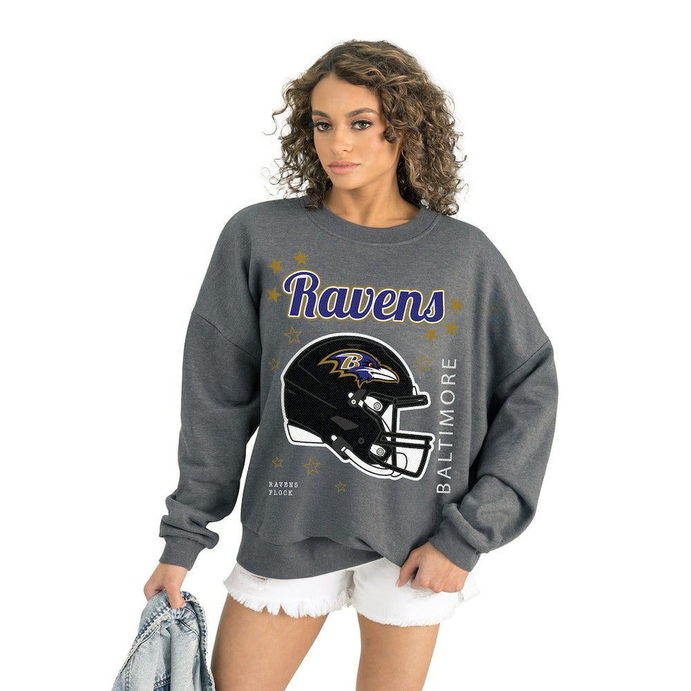Gameday Couture Women's Ready to Rumble Premium Fleece Pullover Sweatshirt - Baltimore Ravens