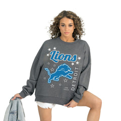 Gameday Couture Women's Ready to Rumble Premium Fleece Pullover Sweatshirt - Detroit Lions