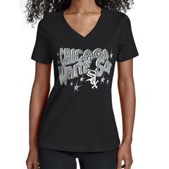 MLB Chicago White Sox Starter Women's Fireworks V-Neck T-Shirt