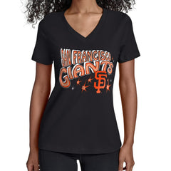 MLB San Francisco Giants Starter Women's Fireworks V-Neck T-Shirt