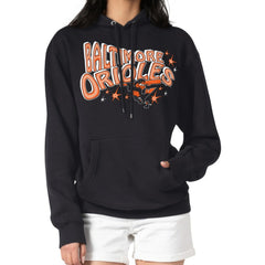 MLB Baltimore Orioles Starter Women's Fireworks Fleece Tri-Blend Pullover Hoodie